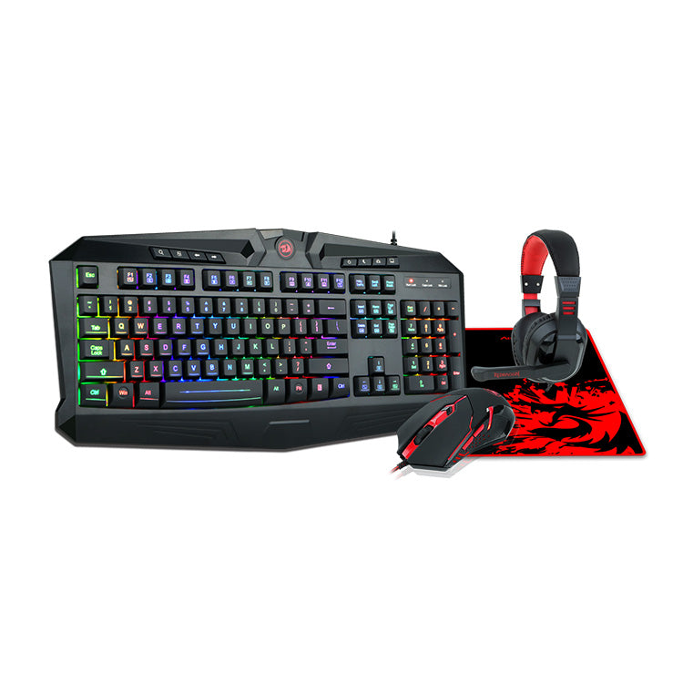 Redragon S101-BA-2 4 In 1 Combo Wired Gaming RGB Backlit Keyboard, Gaming Mouse, Gaming Mouse Pad & Headset Combo All in 1 PC Gamer Bundle for Windows - Black Redragon S101-BA-2 4 In 1 Combo Wired Gaming RGB Backlit Keyboard, Gaming Mouse, Gaming Mouse Pad & Headset Combo All in 1 PC Gamer Bundle for Windows - Black